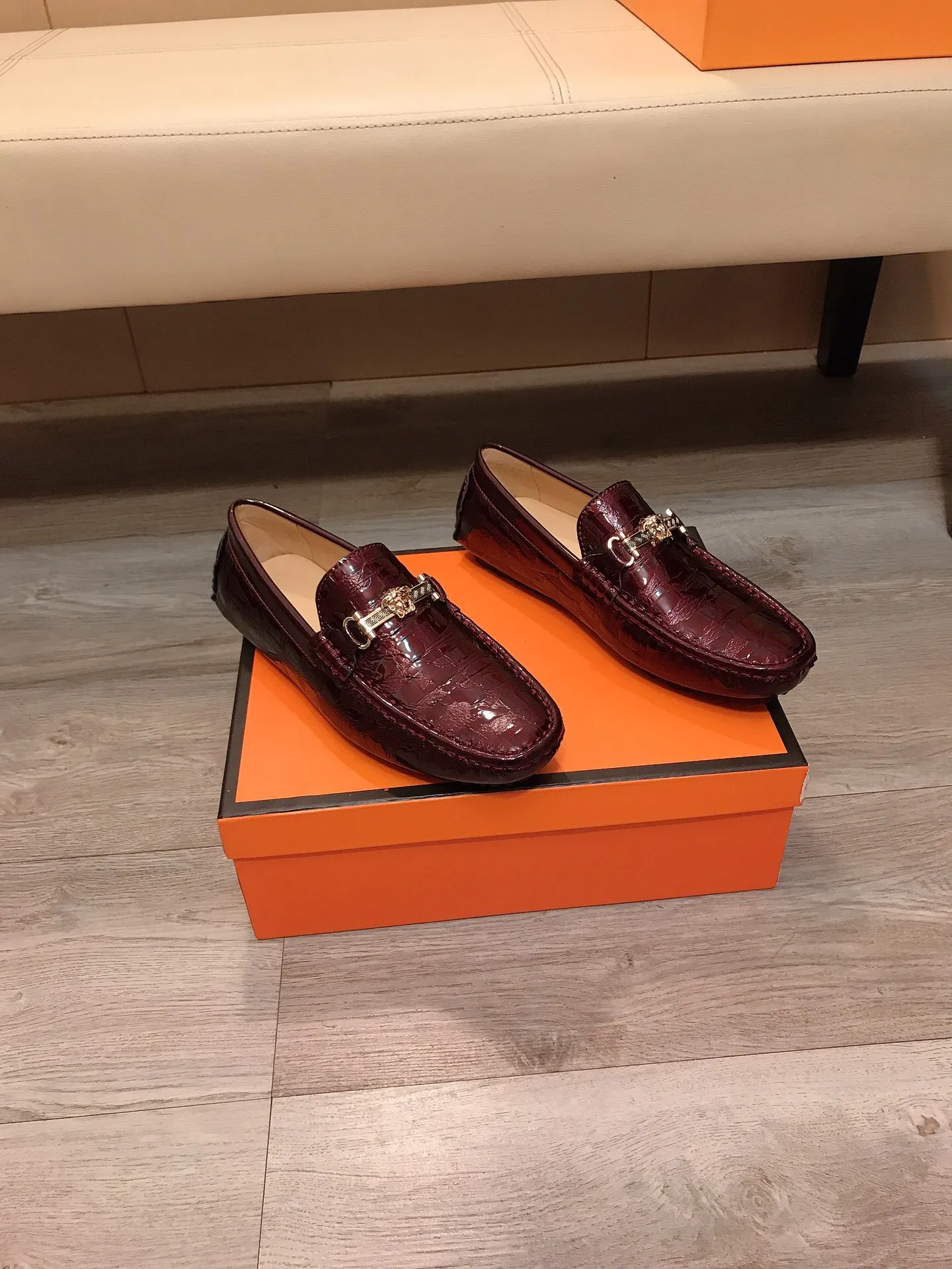 Scarpe eleganti da uomo eleganti Mocassini casual da passeggio alla moda in pelle di serpente da uomo Designer di marca Appartamenti da lavoro Taglia 38-44