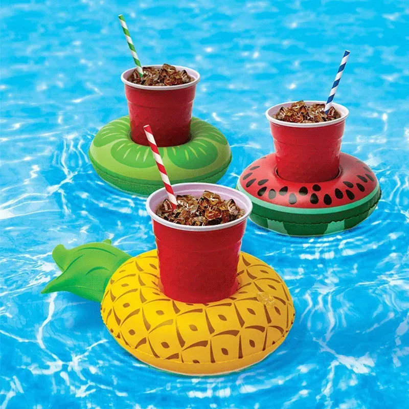 Şişme içecek tutucular havuz bardağı tutucu çocuklar için şamandıralar su eğlenceli oyuncaklar flamingo havuzu şamandıra parti malzemeleri 12 ll