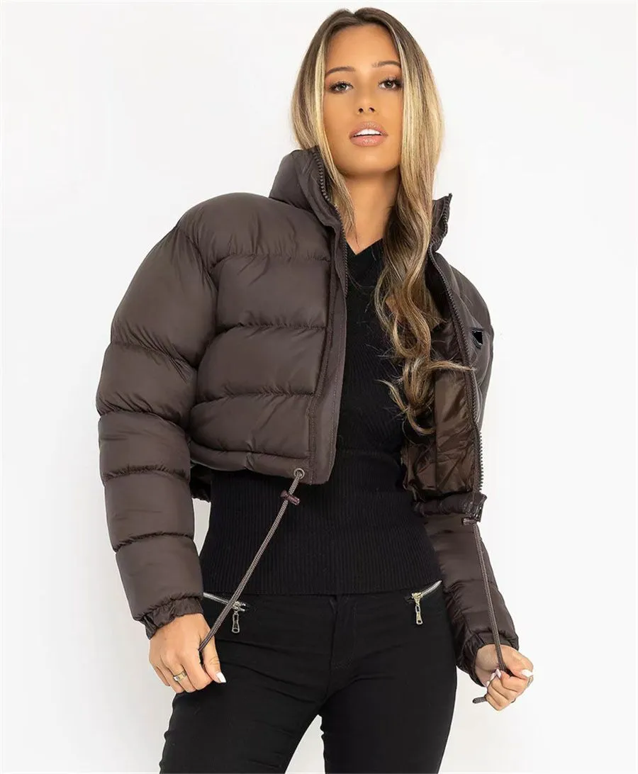 Designer Womens Womens Winter Puffer Coats With Puffy Long Sleeves And ...