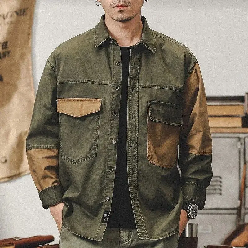 Jaquetas masculinas camuflagem para homens moda coreana roupas de carga único botão exército tops casaco bombardeiro m121