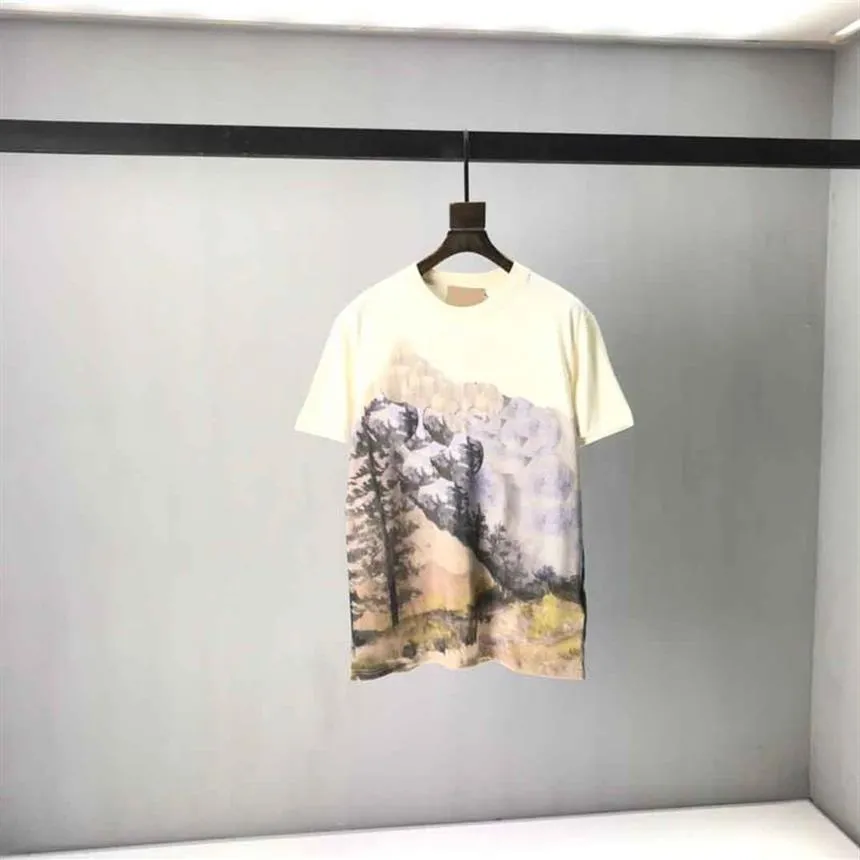 Camisetas masculinas Plus Tees Polos com gola redonda bordadas e estampadas estilo polar roupas de verão com algodão puro de rua r2243k