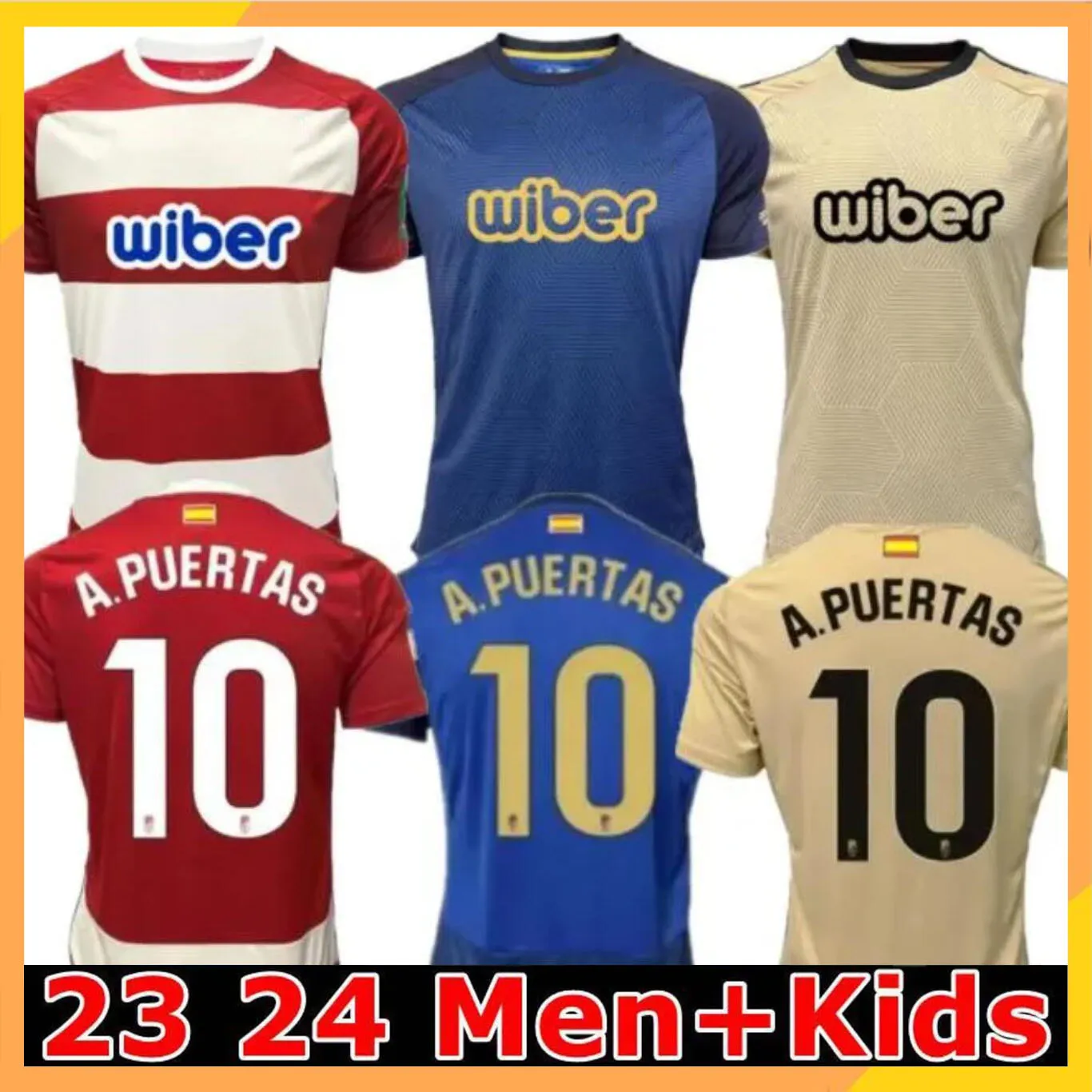 Camiseta 2023 2024 Granada CF Camisetas De Fútbol CALLEJON A.PUERTAS