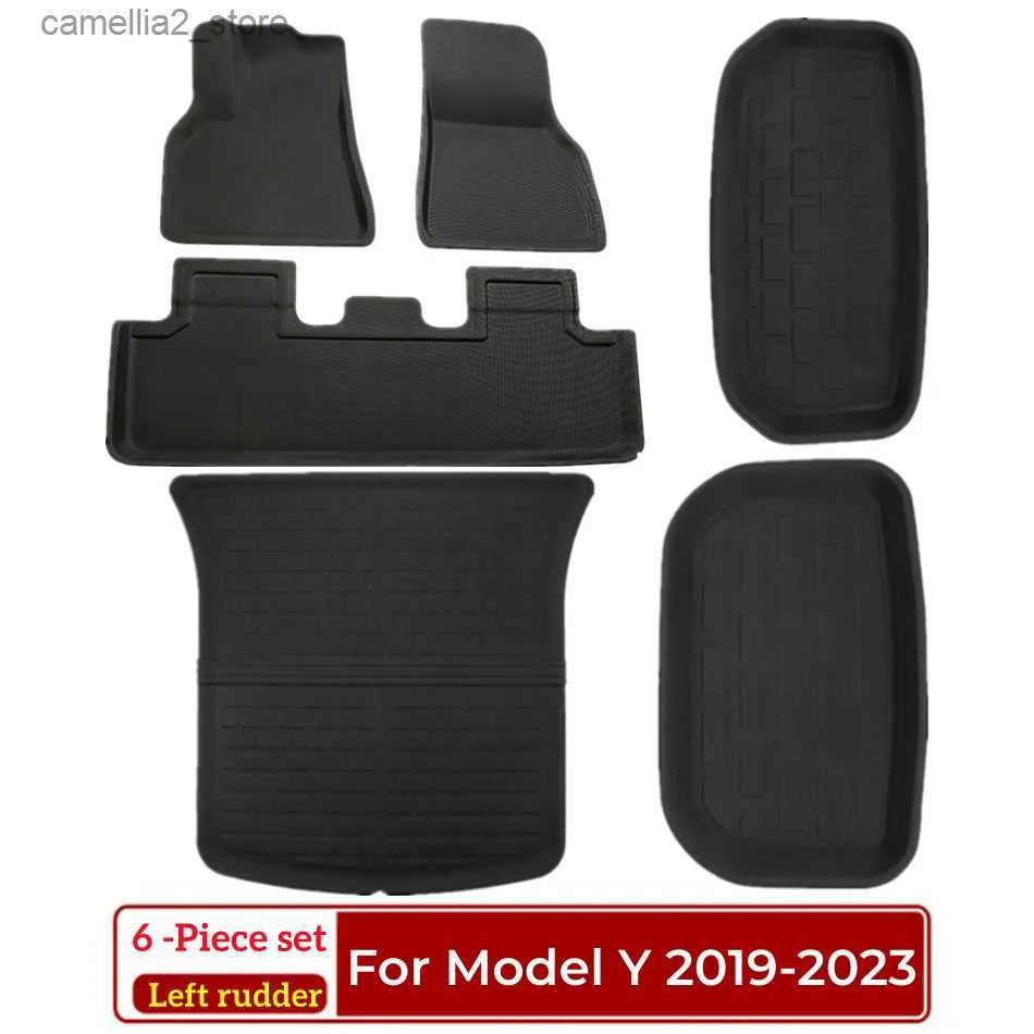 Custom All Weather Interlocking Rubber Mats Makro For Tesla Model Y And