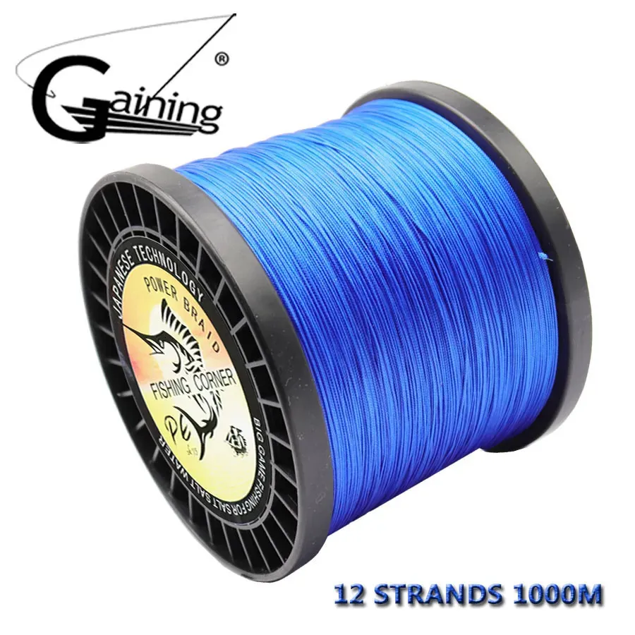 Super Strong 1000M Microfilament Braided Fishing Line 12 Strands