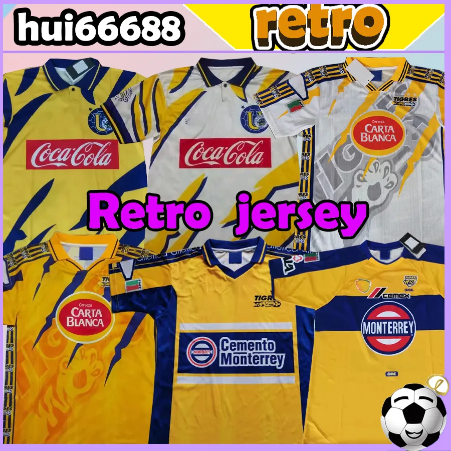 1996 2001 Retro Tigres Liga MX Mexico piłka nożna 1996 1997 1999 2001 2002 Vargas Gignac L.fernandez Pizarro Men Football L Mundurs