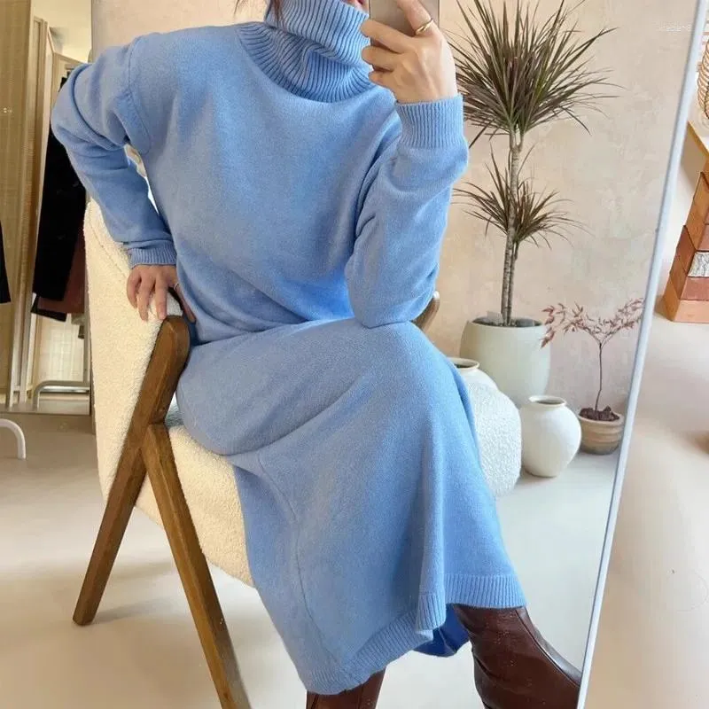 Elegant Turtleneck Sweater Dress - Retro Long Knit Dress, Korean & European Style, Loose Fit Pullover, Casual Winter Outfit from Dhgate Basic & Casual Dresses - price 41.65 Elegant Turtleneck Sweater Dress - Retro Long Knit Dress, Korean & European Style, Loose Fit Pullover, Casual Winter Outfit from Dhgate Basic & Casual Dresses - price 41.65