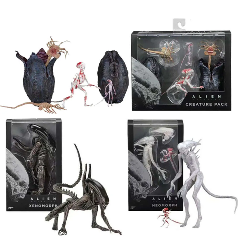 マスコットコスチュームAVPエイリアンvsプレデターフィギュアシリーズエイリアンコヴナントXenomorph Neomorph Creature Pack PVCアクションフィギュア収集可能なモデルおもちゃ