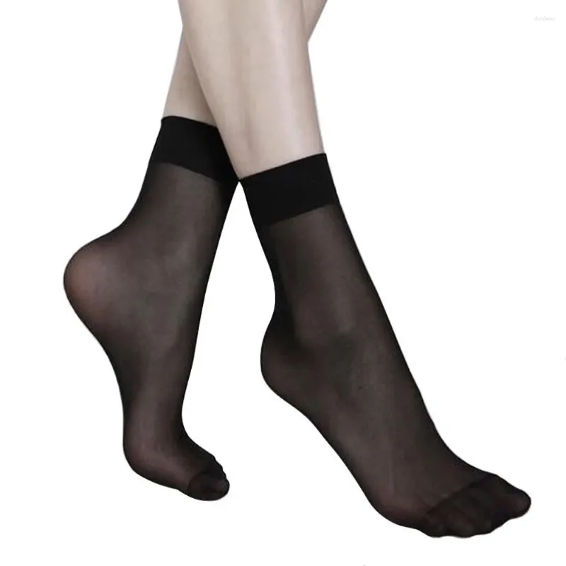 Frauen Socken 10 Paar frauen Samt Transparent Dünne Kristall Seide Nylon Mode Damen Weibliche Sommer Kurze Knöchel Socke