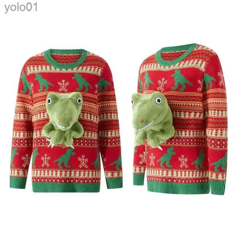 3D Dinosaur Knitted Sweater For Women And Unisex Cute Doll Christmas Pullover Sweater For Funny Parties And Holidays L231012 From Yolo01 45.2 DHgate.Com