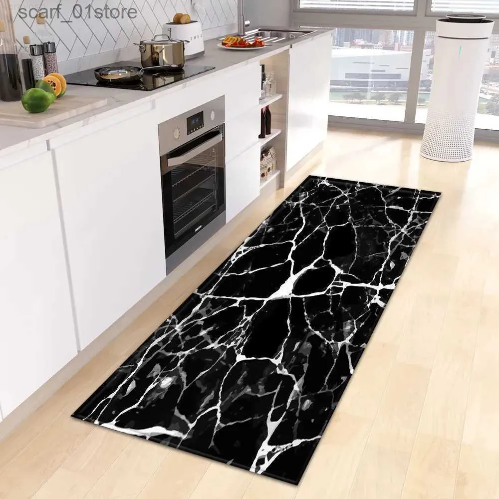 Tapis de bain antidérapants sur mesure, pour cuisine, chambre à coucher, entrée, paillasson de bain, salon, décoration de sol, maison, chevet, couloir, tapis de pied long antidérapant L231012