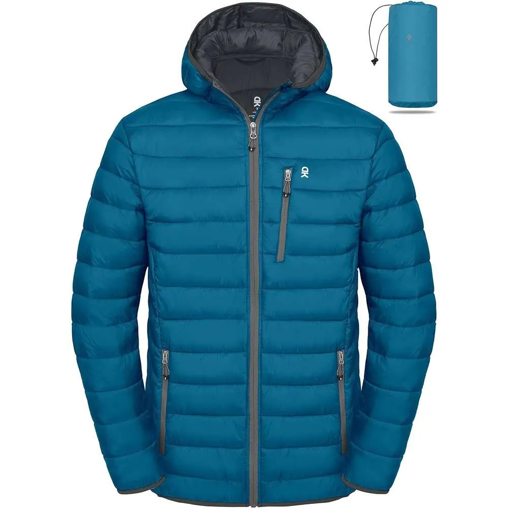 Doudoune Homme Hiver - Manteau Léger Thermorégulé - Style Classique Vintage - Col Montant Zippé - Coupe Standard - Pour Ville Et Plein Air