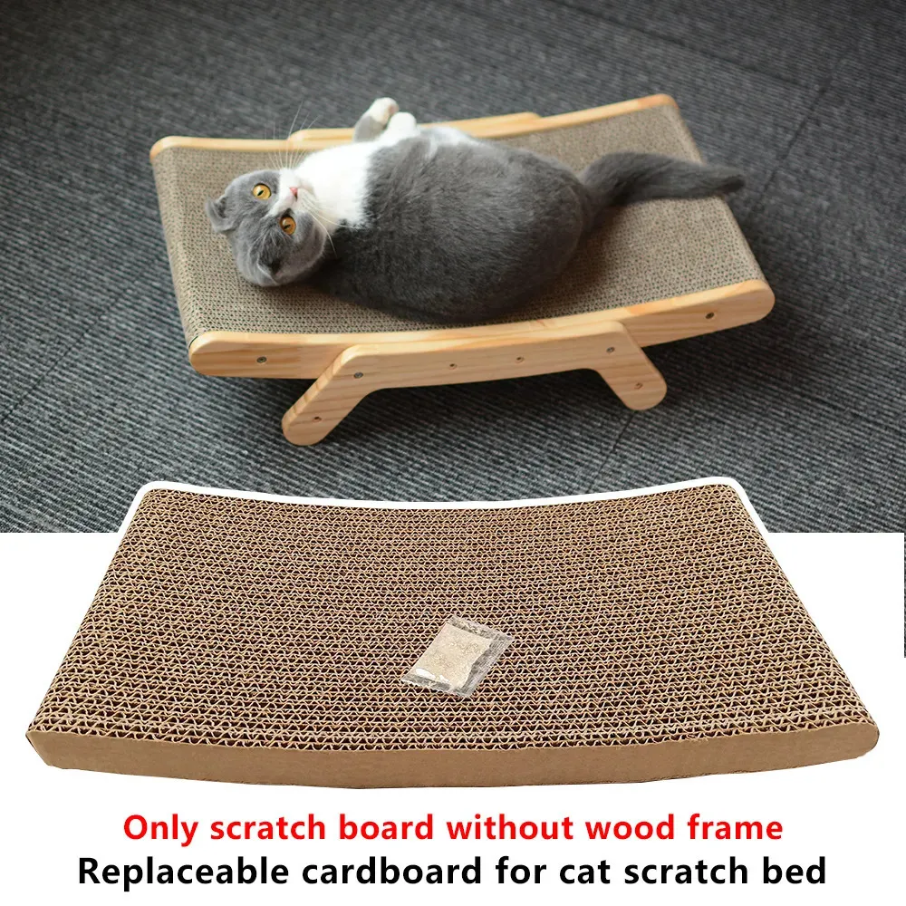 Grattoirs pour meubles de chat Grattoir ondulé remplaçable pour chat Planche à gratter pour chat sans cadre en bois Broyage Protecteur de meubles pour animaux de compagnie 231011