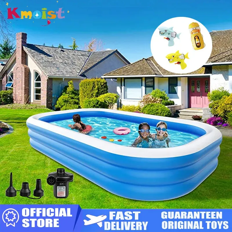 Sand Play Water Fun Flatable Pool 2m 2.6m 3,05m vuxna barn pooler badkar sommaren utomhus inomhus badkar familjeparti 231012