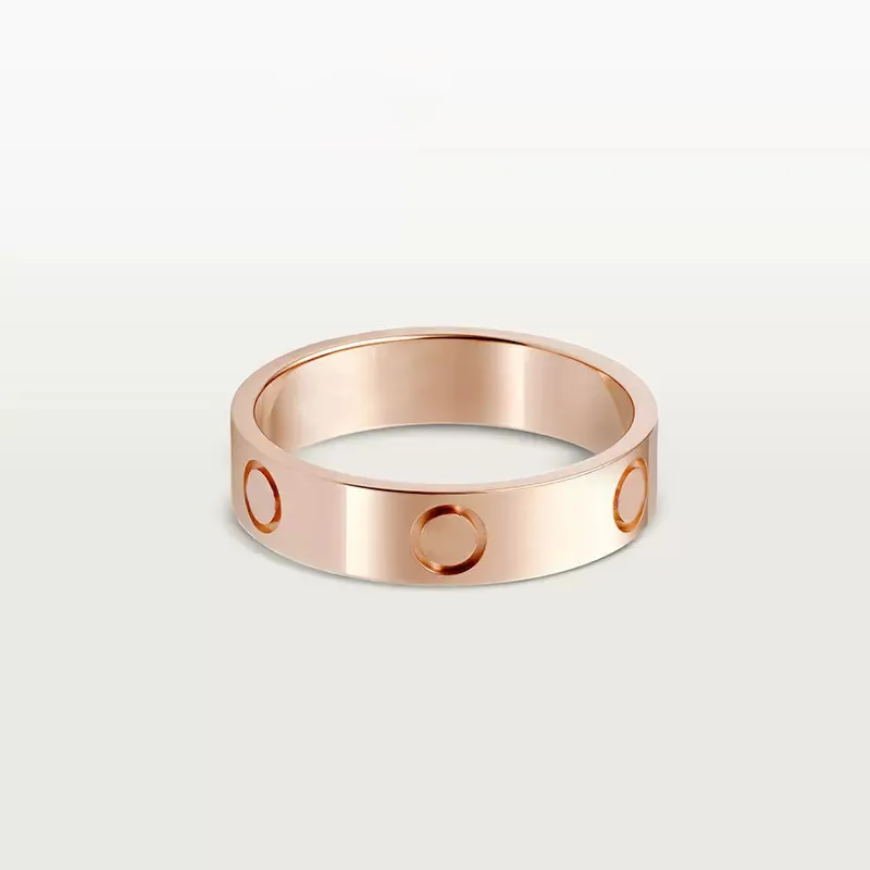 Verlovingsringen voor vrouwen liefdesringen ontwerper 4mm 5mm 6mm titanium staal zilver verguld bague beroemde diamanten ring heren valentijnsdag cadeau zb010