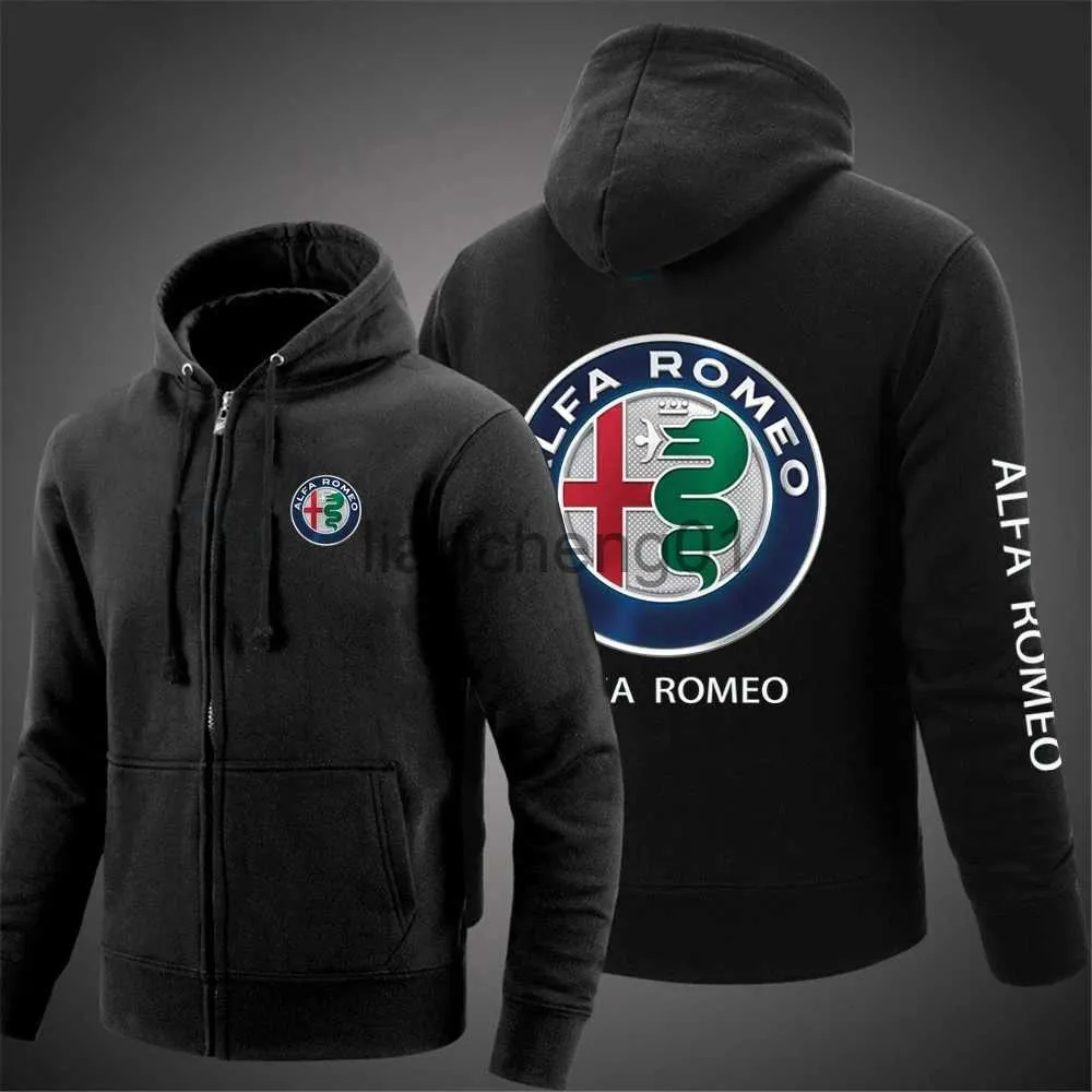 Herrtröjor tröjor mäns vår hösten 20212 alfa Romeo tryck avslappnad hoodie bekväm pullover ull bomullsweatshirt casual päls x1012