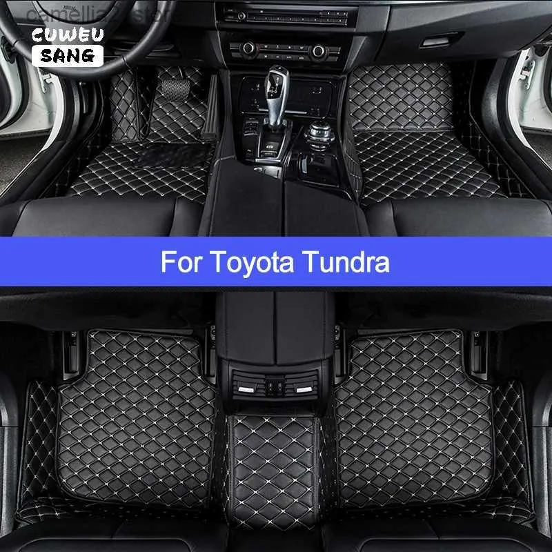 Golvmattor mattor Cuweusang Anpassade bilgolvmattor för Toyota Tundra K5 K6 Foot Coche Accessories Auto Carpets Q231012