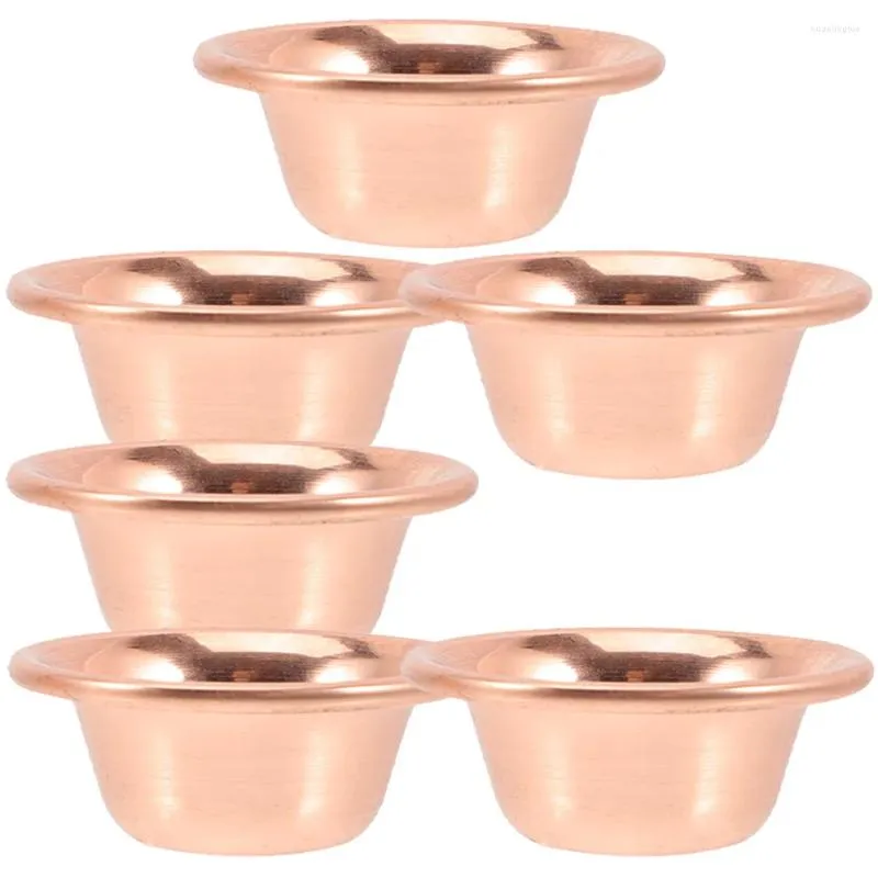 Tigelas 7pcs Templo Adoração Copo Budismo Latão Oferecendo Desktop Smudging Bowl