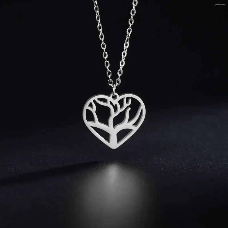 Pendentif Colliers Dreamtimes Charme Fashion Love Tree Collier pour femmes Luxe Party Accessoires de mariage Bijoux Cadeau de Noël