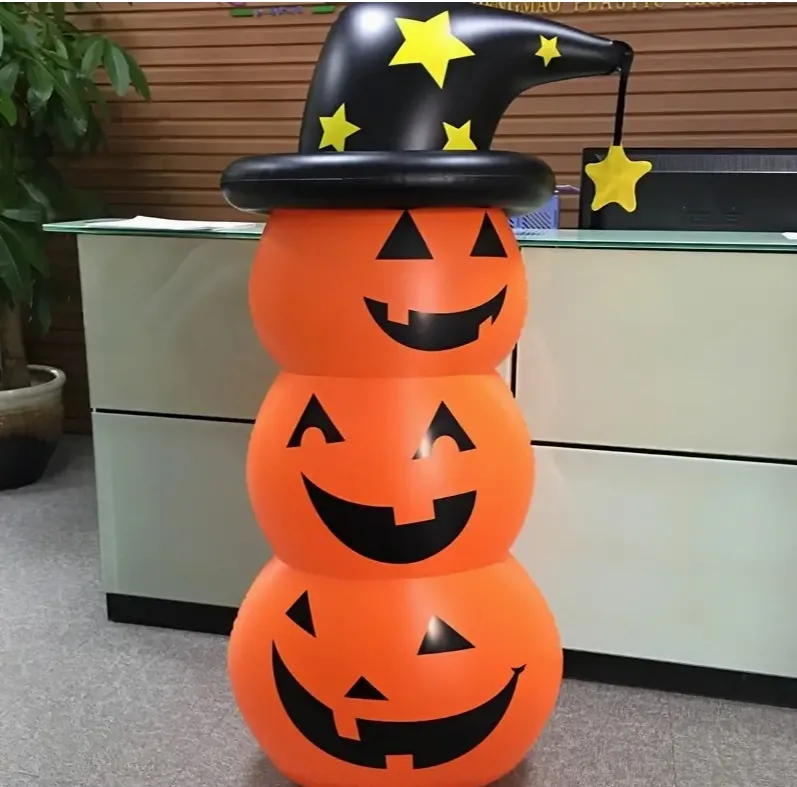 Halloween Pumpkin Man Inflatable Tumbler Toy Festival Scene Arrangement Props Inflatable Tumbler Vertical Thickened Tumbler