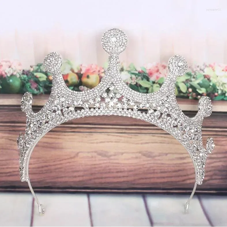 Haarspangen Top-Qualität Kristalle Hochzeit Braut Strass Perlen Perlen Accessoires Stirnband Band Krone Tiara Kopfschmuck Schmuck