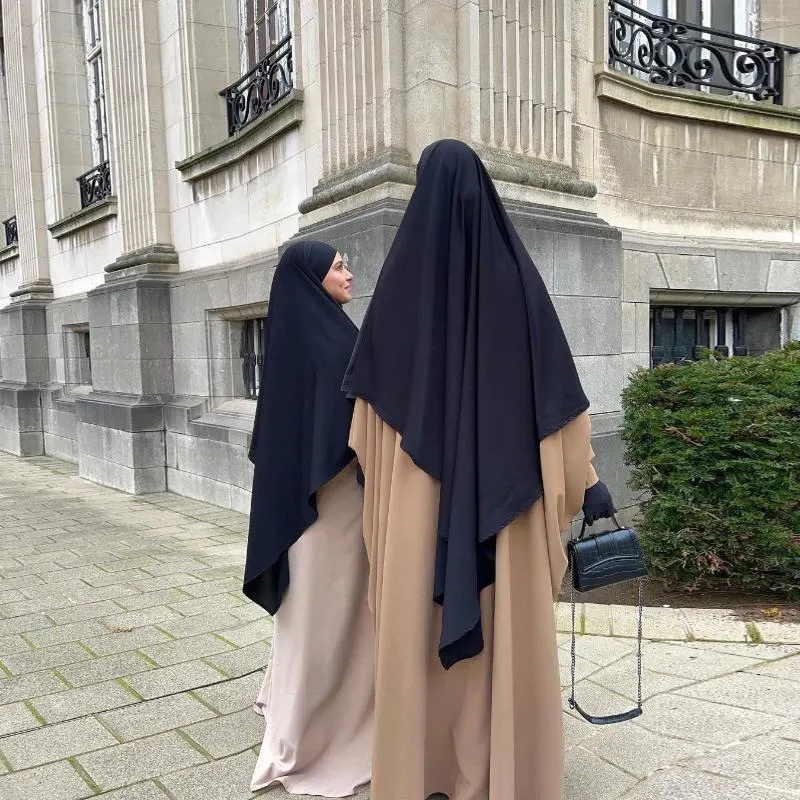 Etniska kläder muslimska kvinnor lång hijab islamisk khimar bön stor halsduk nida fullt omslagshuvud sjalar huvudscarf wrap för