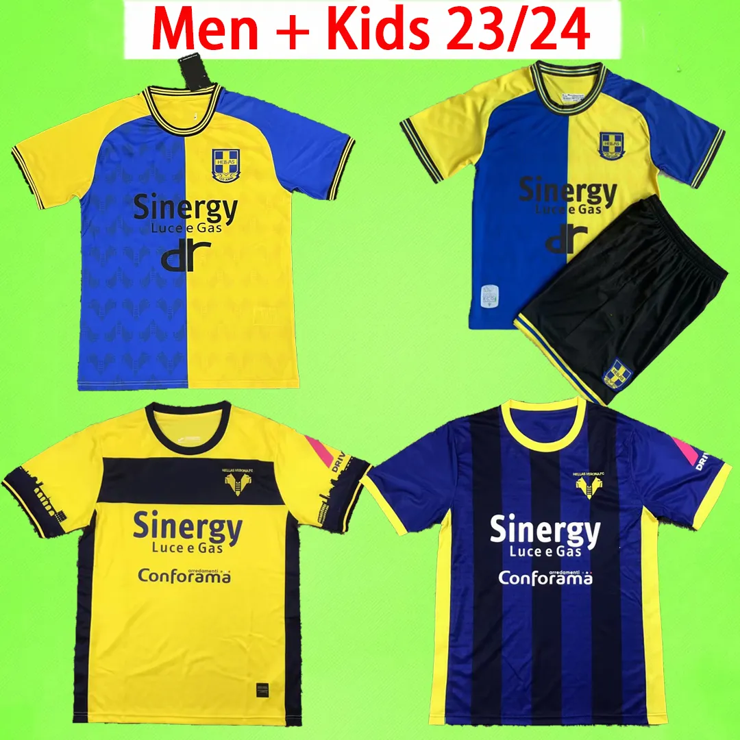 23/24 Hellas Verona FCHRUSTICサッカージャージHENRY VERDI LASAGNA TAMEZE DOIG 120th Anniversary Football Shirts 2023 2024ユニフォームMen Maillots de Futol Home Away 3rd