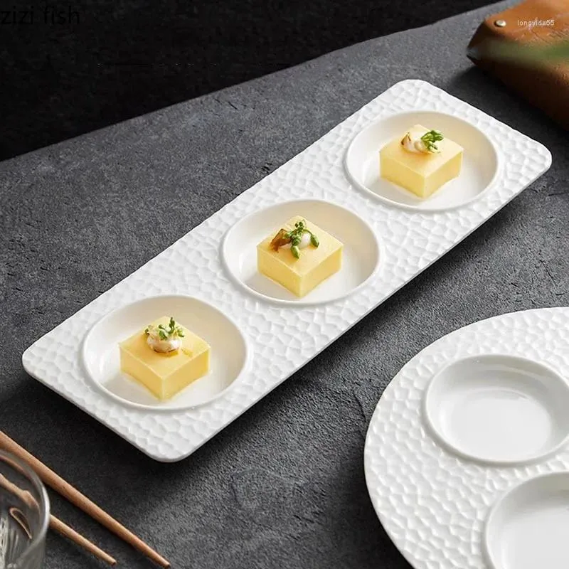 Borden Creatieve onregelmatige textuur Keramisch dinerbord Restaurantservice Dessert Snack Sushi Speciaal serviesgoed