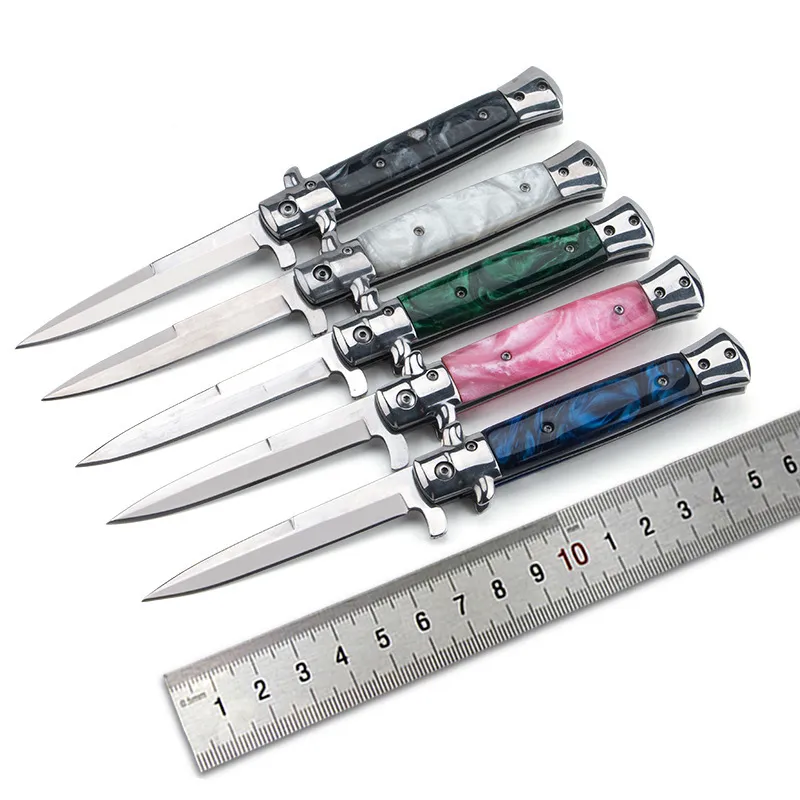 Açık katlanır bıçak bıçağı kamp avı paş bıçağı paslanmaz çelik bıçaklar kesici çok işlev