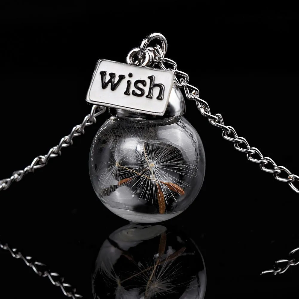 Pendant Necklaces Wish Dandelion Glass Ball Necklace Pendant Fashion Jewelry Women Necklaces Drop Ship 161959 Jewelry Necklaces Pendan Dhfpg