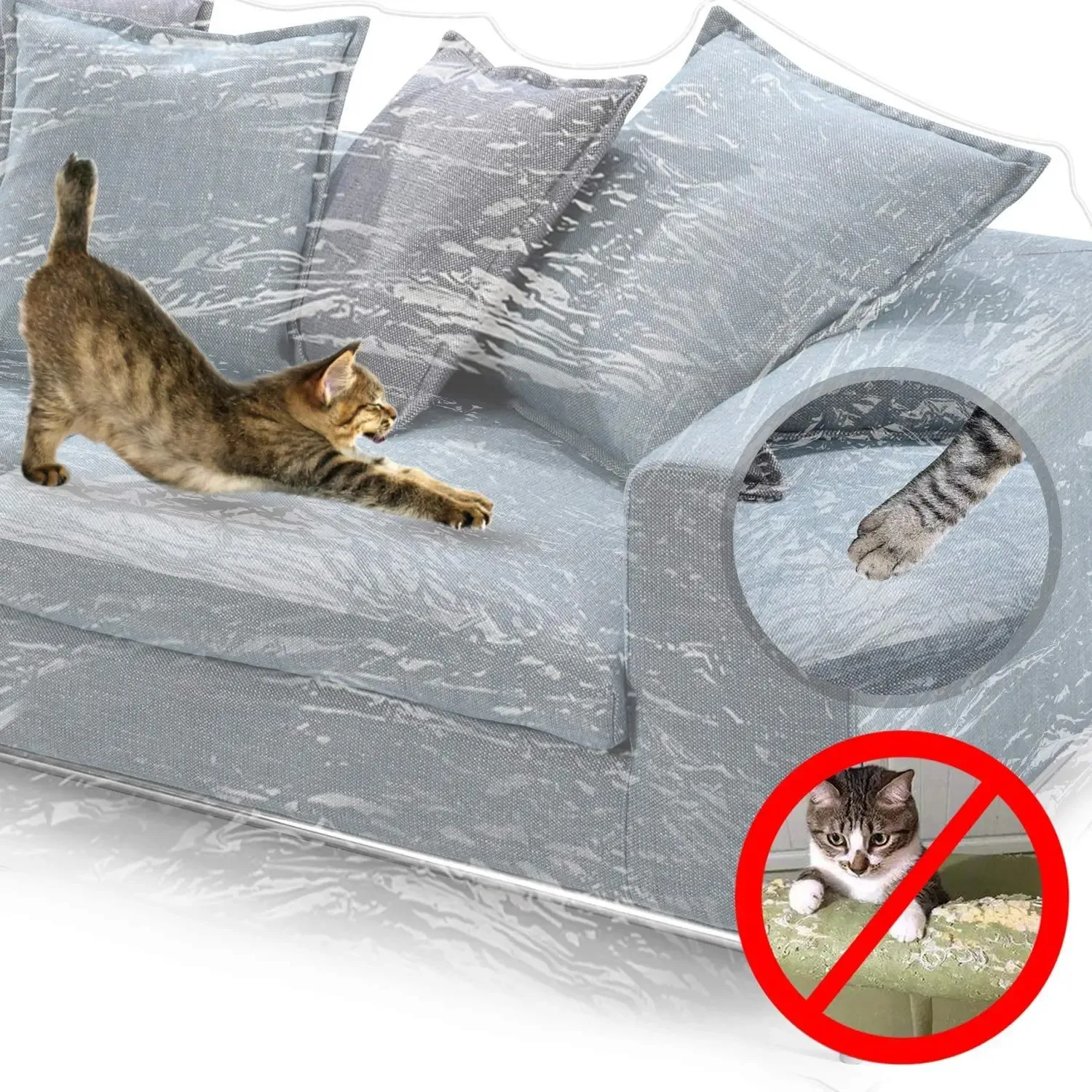 DHgate Clear Cat Scratch Deterrent Shield Non toxic Plastic Anti scratch Sofa Cover Protector Pet Supplies