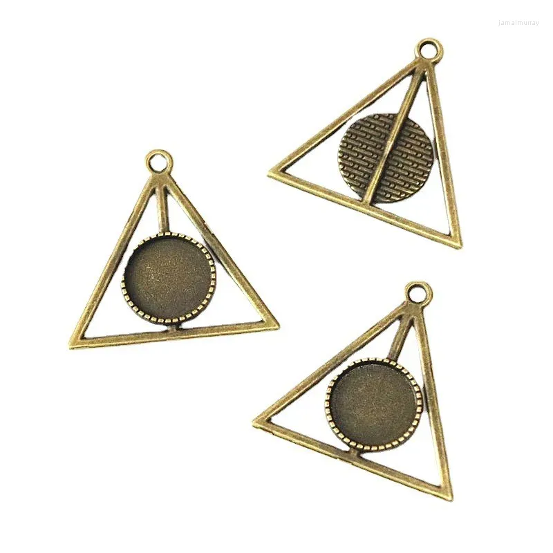 Charms 16Pcs 16MM Inner Size Antique Bronze Plated Base Setting Pendant DIY Accessories