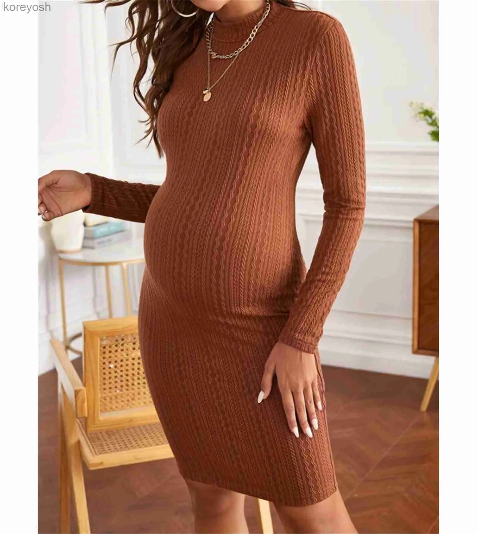 Umstandskleider Damen Langes Umstandskleid Ärmellos geraffte Schwangerschaftskleidung lässig für Babyparty für Fotoshooting FrauenL231012