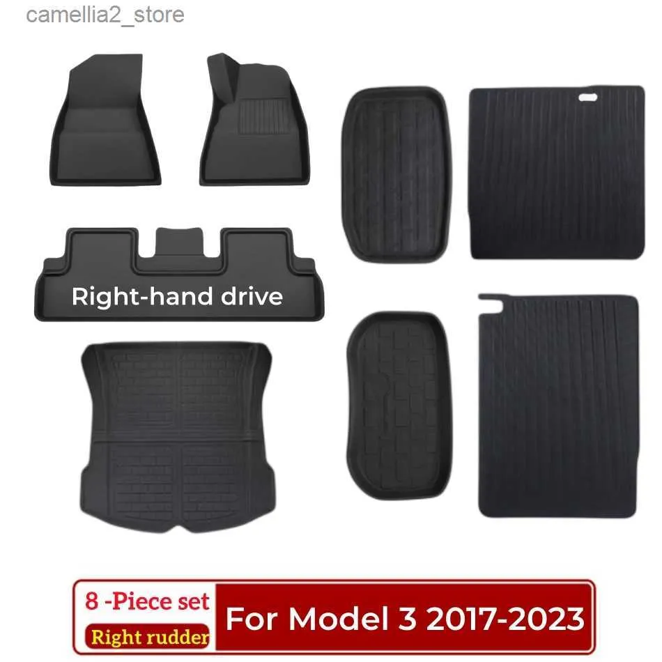 Custom All Weather Interlocking Rubber Mats Makro For Tesla Model Y And