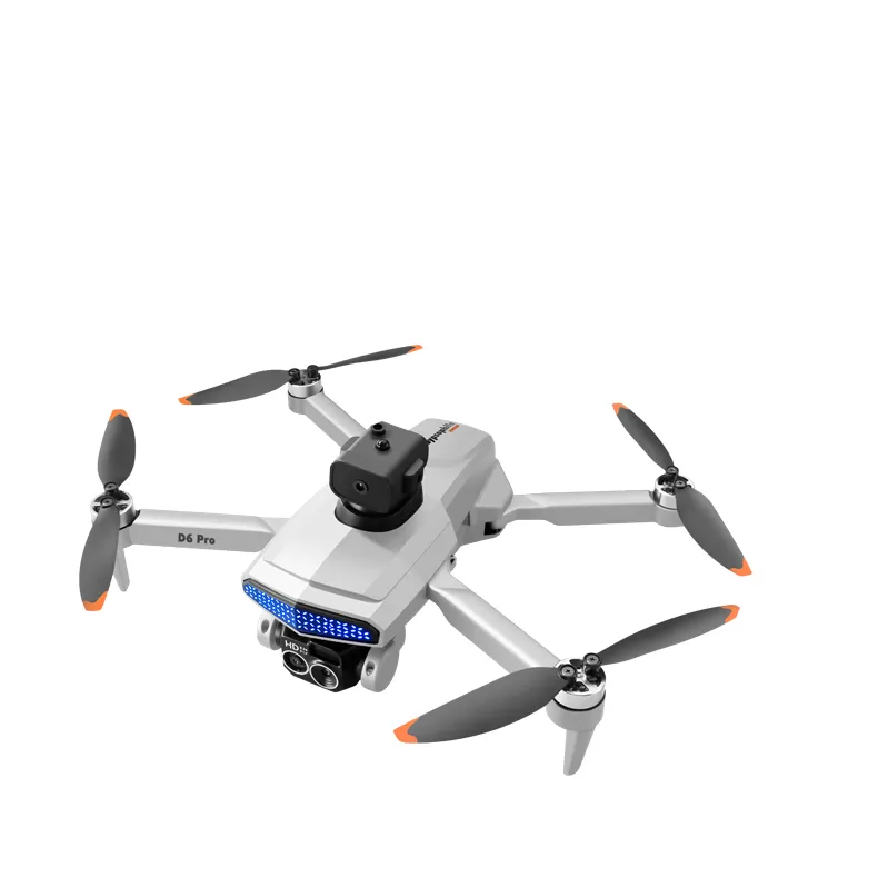 KBDFA NEW D6 PRO DRONE 8K PROFESIONAL 4K HD 카메라 카메라 장애물 방지 공중 사진 브러시리스 접이식 쿼드 콥터 선물 장난감