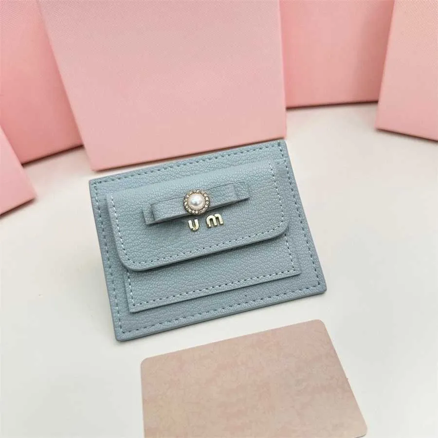 mumu Girls Purse Luxury designer bag letter Wallet Cardholder ladies coin purses Flap Leather wallets for women Pearl Envelope Card Holders