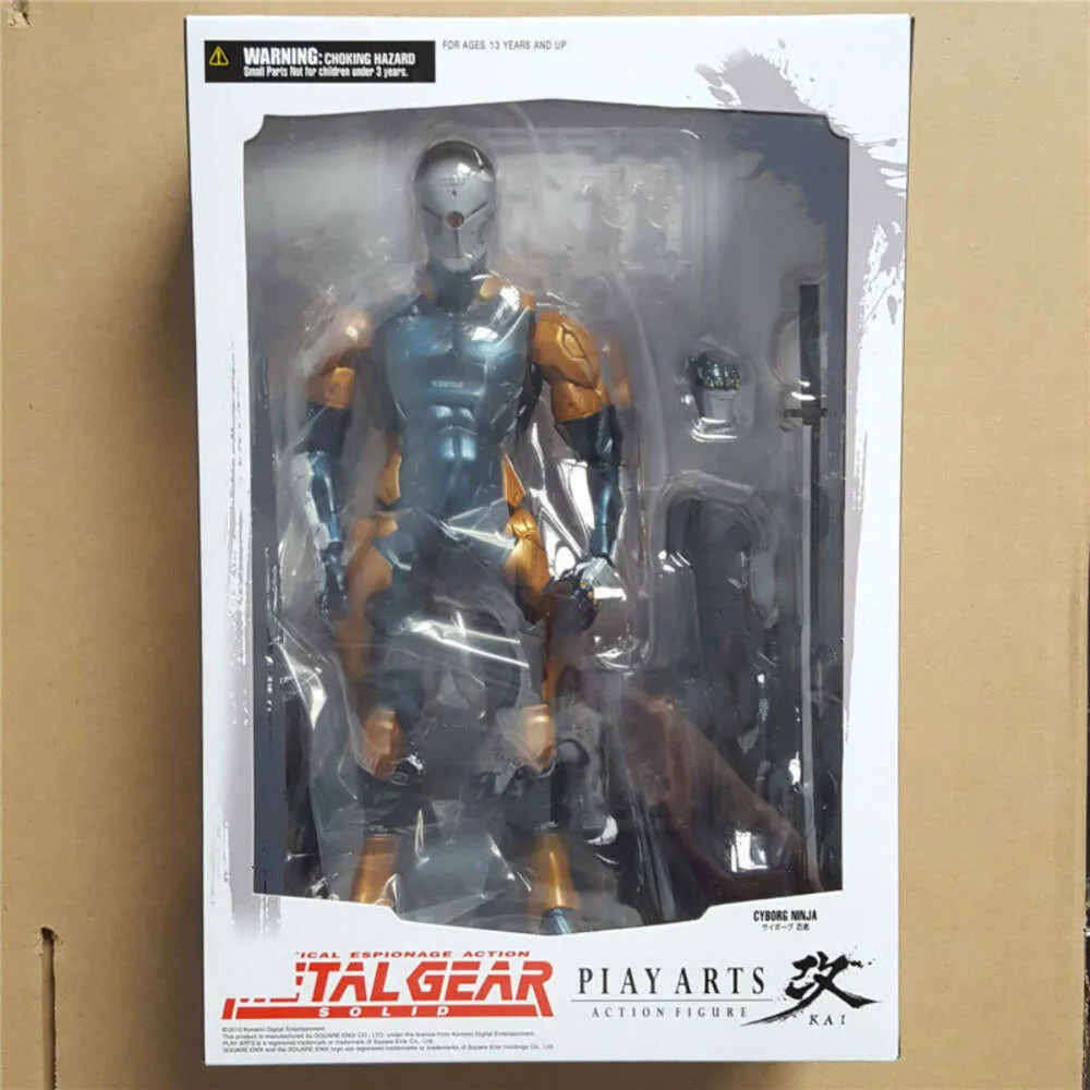 Mascot Costumes Play Arts Figure Metal Gear Solid Gray Fox Action Figure Model Toys 24cm Joint Movable Doll Desktop Ornament Gift for Friends