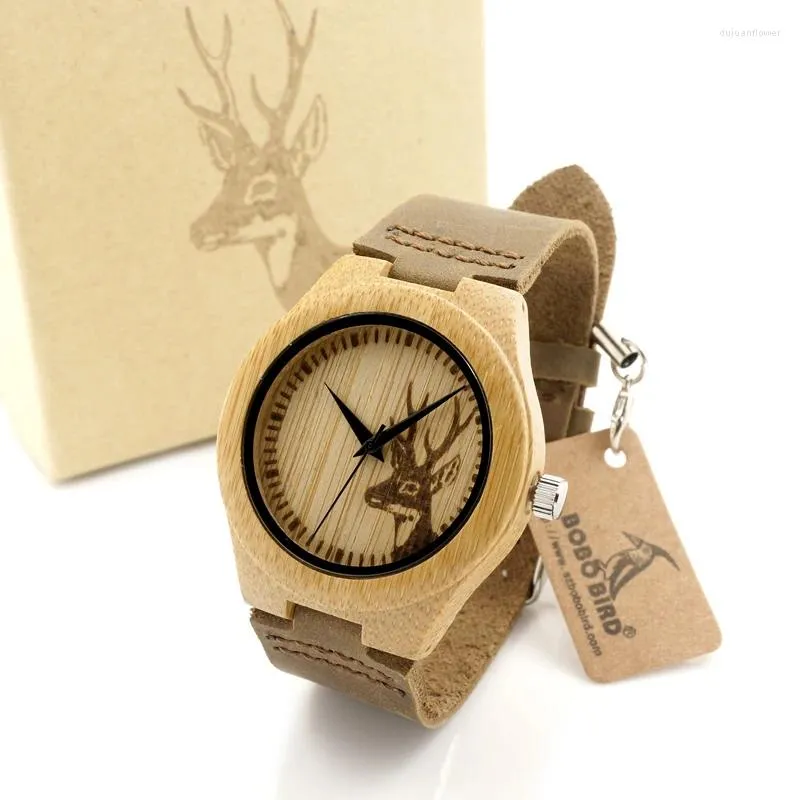 Zegarek 3,5 cm/4,1 cm Bobo Bird Mężczyzn Mężczyźni Watchy Watchy Bamboo Wood Słynne kwarcowe zegarek luksusowy reloj hombre c07