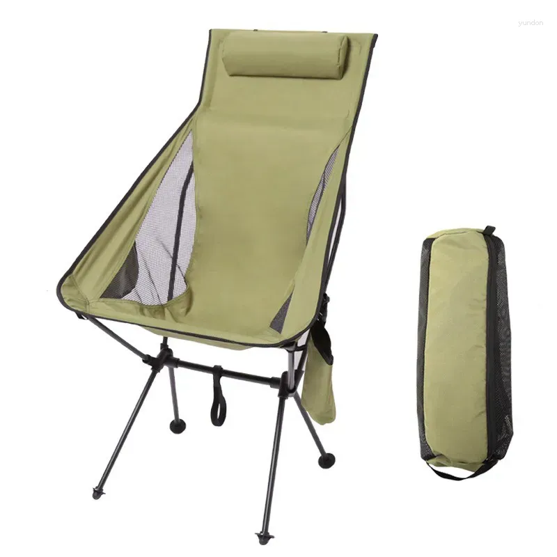 Mobilier de Camp chaise pliante d'extérieur Camping Portable élargi Ultra léger en alliage d'aluminium loisirs croquis plage pêche respirant