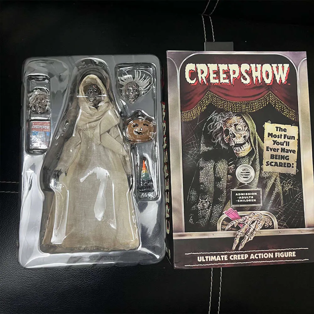 Mascot Costumes Original Neca Creepshow Figure the Creep 7inch Scale Mummy Pumpkin Horror Doll Action Figure Joint Movable Desktop Decor Gift