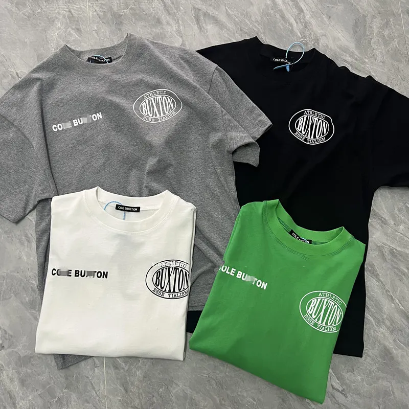 2023 nouveaux T-shirts pour hommes Designer lettre Slogan imprimé T-shirt à manches courtes pur coton vert Couple haut athlétique