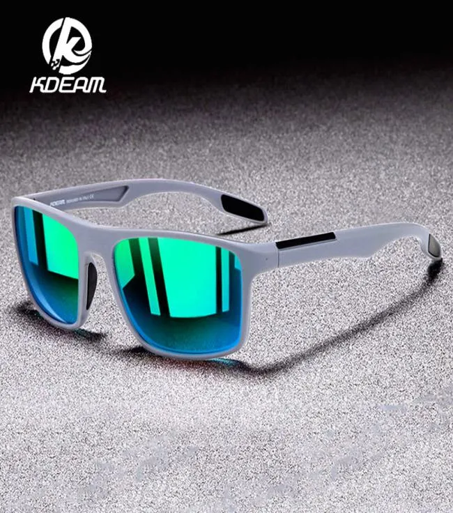 Kdeam Mirror Polarized Sunglasses For Men Square Driving Uv400