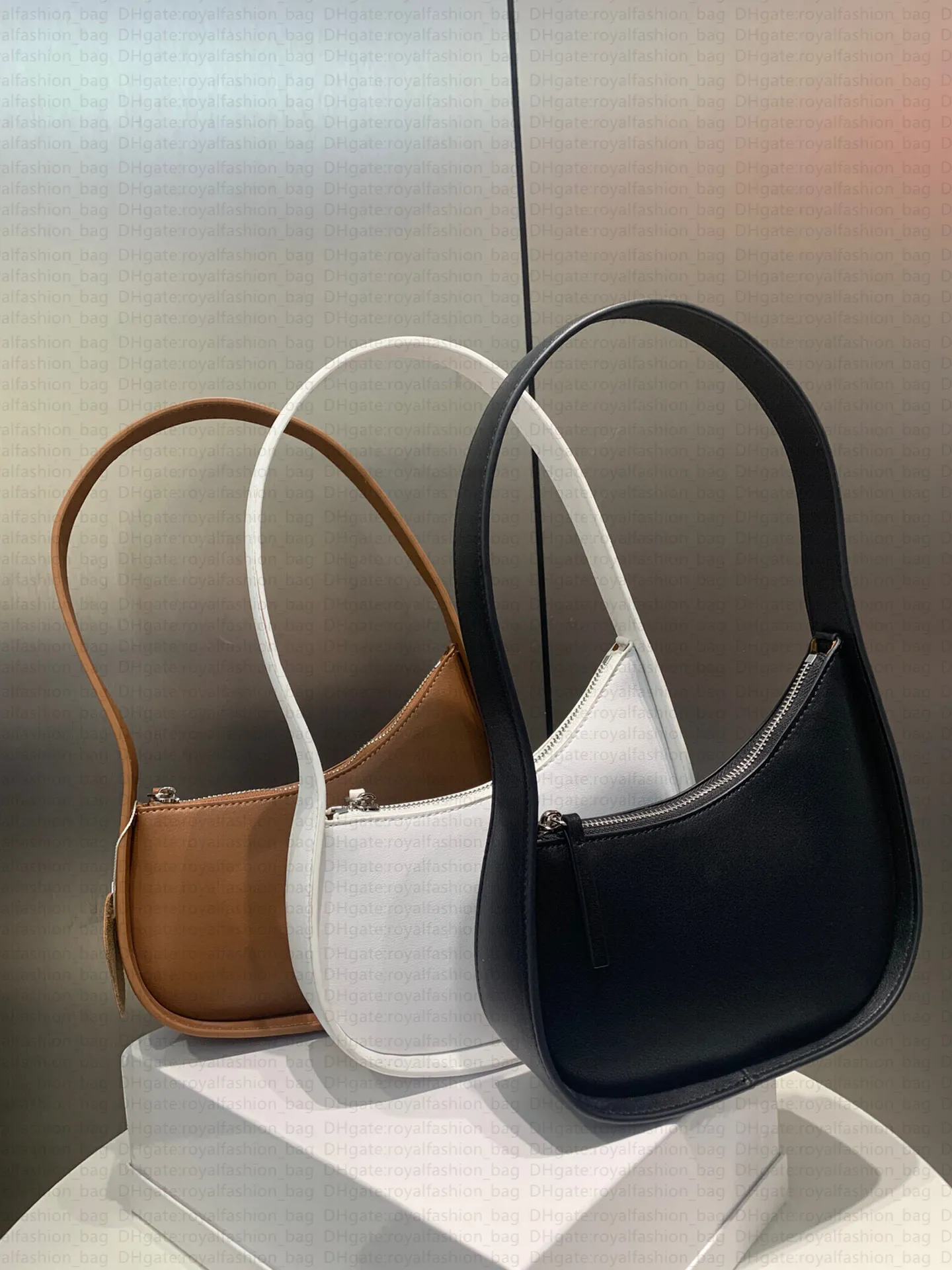 Mode TR minimalistische Frauen Umhängetasche Leder Umhängetasche große Kapazität Reißverschluss Öffnung Luxus Designer