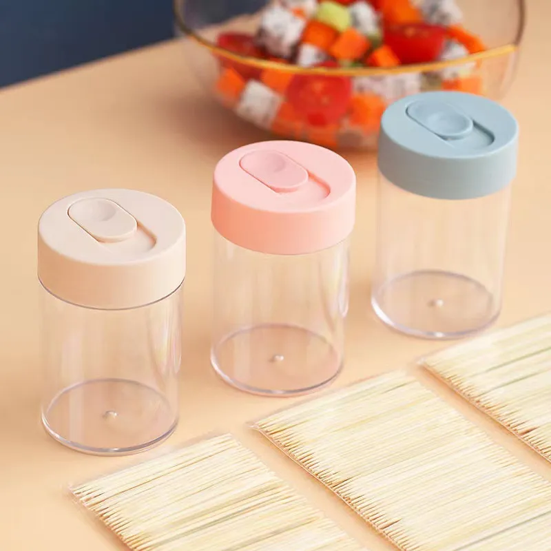 Modern Toothpick Dispenser - Clear & Portable Toothpick Holder ...