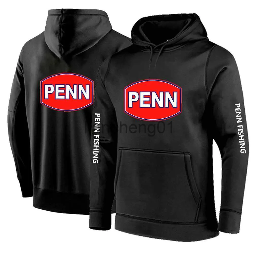 Penn Fishing Reel Mens Solid Color Human Race Hoodie Long Sleeve