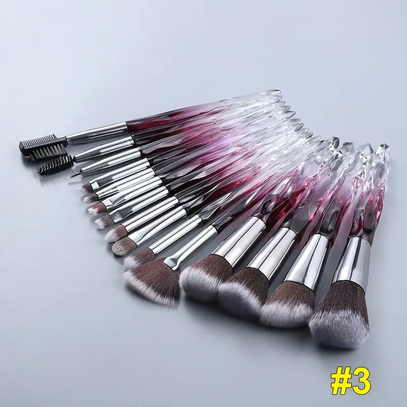 Makeup Brushes Set Crystal Handle Colorful Diamond Cosmetic Kabuki Brushes Foundation Concealer Face Powder Eye Shadows Highlight Brush Kit For Make up