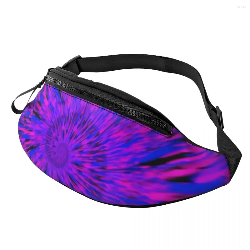 Sacs de taille Tie Dye Sac Violet et Bleu Polyester Fashion Pack Femmes Jogging