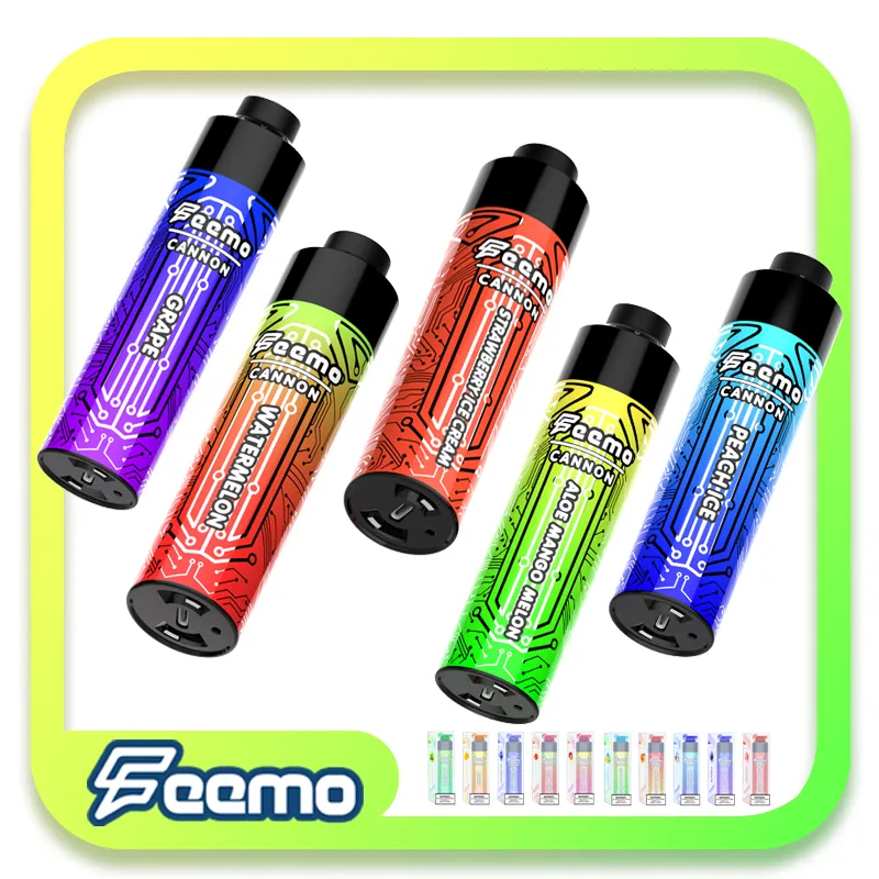 10k bouffées vape 0.5ohm gros nuage comme vape mod Feemo Cannon Kit de démarrage de vapeur jetable original vente chaude vaporisateur à bobine de maille avec prix de gros