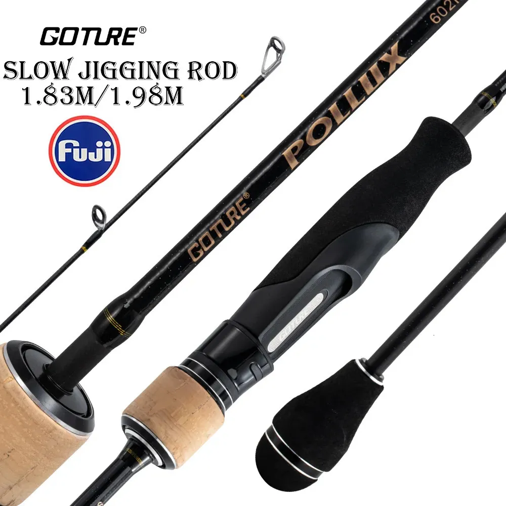 Boat Fishing Rods Goture POLLUX Slow Jigging Rod 18198M 6ft66ft SpinningBaitcasting 30T Fuji Ring Sea MLMMH 231012