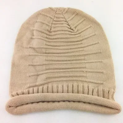 Männer und Frauen Stricken Schädel Hut Damen Winter Wolle kappe falten Weiche Mützen Kappe Outdoor Casual Warme GestrickteSki Cap Top