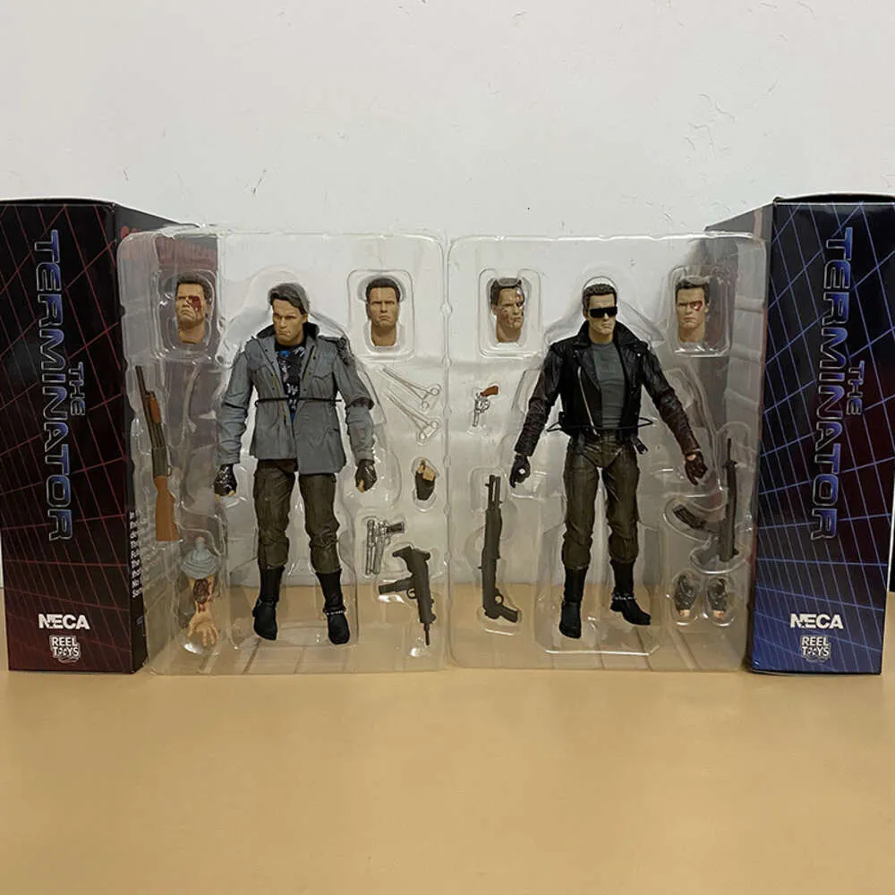 NECAフィギュアターミネーターSchwarzeneggerアクションフィギュア、T